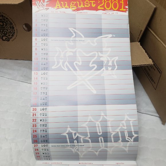 WWE Vintage Stone Cold Steve Austin Notebook and 2001 Locker Calendar - Picture 10 of 11